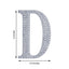 Decorative Rhinestone Alphabet "D" Letter Stickers, Glitter Adhesive Craft Letters Silver DIY Sparkle Embellishments 6"