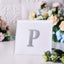 Decorative Rhinestone Alphabet "P" Letter Stickers, Glitter Adhesive Craft Letters Silver DIY Sparkle Embellishments 4"
