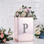 Decorative Rhinestone Alphabet "P" Letter Stickers, Glitter Adhesive Craft Letters Silver DIY Sparkle Embellishments 6"