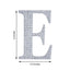 Decorative Rhinestone Alphabet "E" Letter Stickers, Glitter Adhesive Craft Letters Silver DIY Sparkle Embellishments 6"