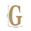 Decorative Rhinestone Alphabet "G" Letter Stickers, Glitter Adhesive Craft Letters Gold DIY Sparkle Embellishments 6"