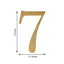 Decorative Rhinestone Number "7" Stickers, Glitter Adhesive Craft Numbers Gold DIY Sparkle Embellishments 6"