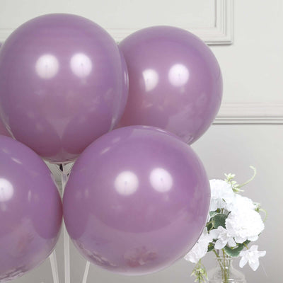 25 Pack 12" Matte Pastel Violet Amethyst Helium Air Latex Party Balloons
