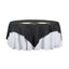 Polyester 90"x90" Table Overlay Square Tablecloth Black - Wrinkle-Resistant & Durable Table Cover for Events