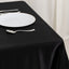 Lamour Satin 54"x54" Table Overlay Square Tablecloth Black - Durable & Silk-Like Table Cover for Weddings & Parties