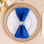 5 Pack Satin 20"x20" Napkins Royal Blue Glossy Stripes - Durable & Wrinkle-Free Cloth Napkins