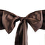 5 Pack Satin Chair Sashes Chocolate - Durable Chair Bows with Shiny Finish 6"x106"