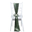 5 Pack Satin Chair Sashes Dusty Sage Green - Durable Chair Bows with Shiny Finish 6"x106"
