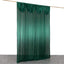 10ftx10ft Hunter Emerald Green Double Drape Pleated Satin Event Curtain Drapes, Glossy Photo Backdrop Event Panel