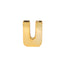 Shiny Ceramic Vase Letter "U" Gold Plated - Chic Bud Planter Pot for Events & Decor 6"