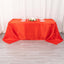 Satin Striped 90"x132" Rectangular Tablecloth Red - Seamless Silky Smooth Table Cover
