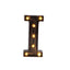 LED Marquee Letter "I" Industrial Style Antique Black - Light-Up Alphabet Sign for Weddings & Displays 9"