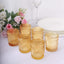 6-Pack Amber Gold Glass Votive Tealight Holders - Stylish Primrose Design for Weddings & DÃ©cor