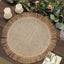 4-Pack Placemats Fringe Edge Design Natural Jute Round - Rustic Boho Chic Burlap Table Decor 16"