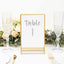 6-Pack Gold Frame Acrylic Table Sign Holders Double-Sided Display for Numbers and Menus - Perfect for Weddings 5"x9"