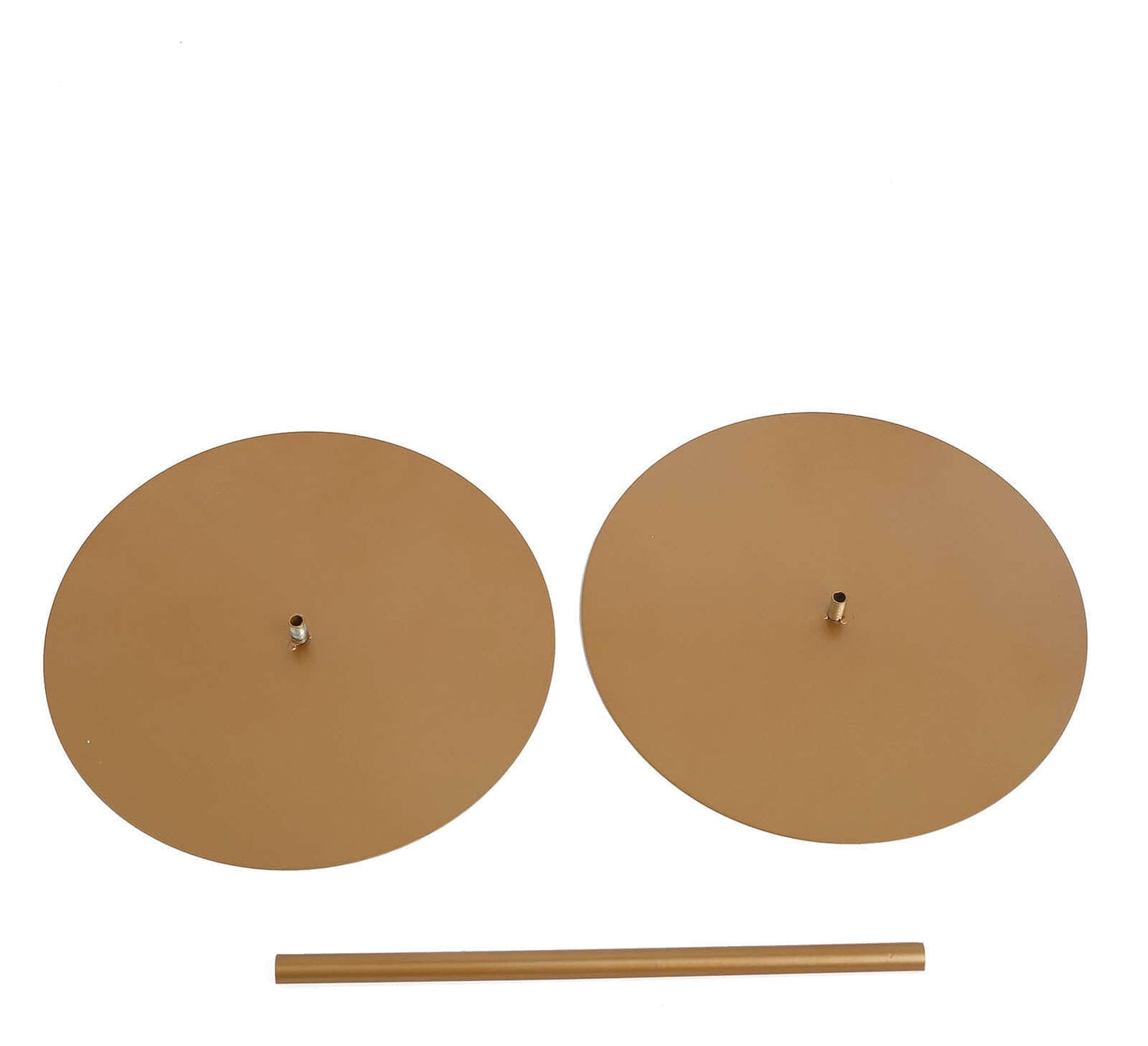 Set of 3 Metal Pedestal Cake Stands Heavy Duty Round Design Gold - Cupcake Dessert Display Props 8", 10", 12"