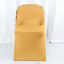 Spandex Chair Cover Gold for Folding Chairs - Durable Stretch Fitted Slipcover with Satin Rosette Design