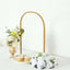 Gold Metal Chiara Arch Table Centerpiece with Rounded Top - Detachable Flower Stand Frame for Weddings 23"