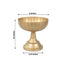 4-Pack Metal Compote Pedestal Bowl Flower Vases in Grecian Urn Style Gold - Refined Floral Wedding Table Centerpieces 8.5"