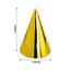 25 Pack Mixed Metallic Foil Cone Party Hats, Pre-Strung Paper Birthday Hats - 5"x7"