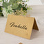 50-Pack Gold Place Cards with Laser Cut Crown Design â€“ Printable Reservation Seating Self Standing Cards - 2"x4"