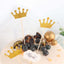 24-Pack Cupcake Topper Picks Royal Crown Design Glitter Gold - Party Cake Toppers 5"