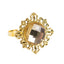 6 Pack 2" Gold Metal Crystal Rhinestone Napkin Rings, Diamond Bling Napkin Holders