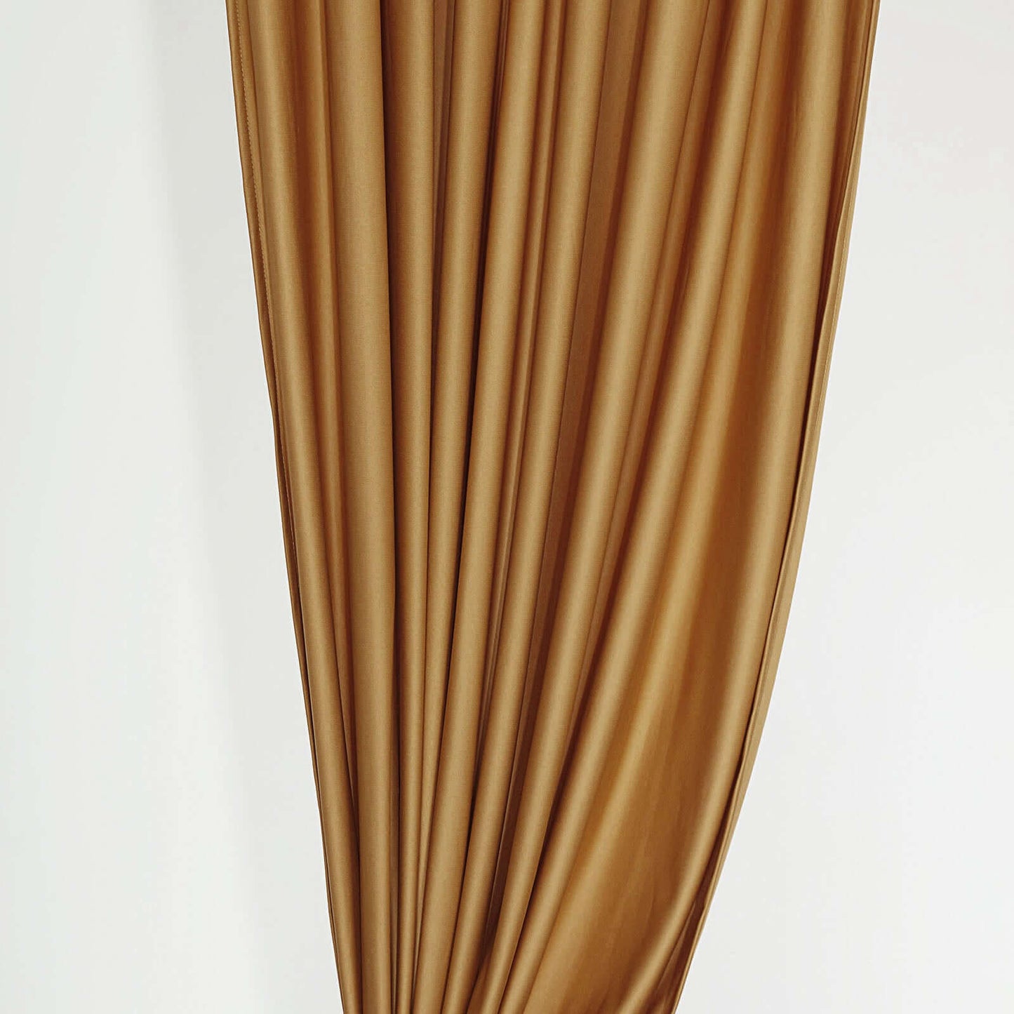 2 Pack Gold Scuba Polyester Event Curtain Drapes, Durable Flame Resistant Backdrop Event Panels Wrinkle Free with Rod Pockets - 10ftx10ft