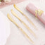 24-Pack Plastic Knives with Gold Glitter - Disposable Silverware Cutlery for Events