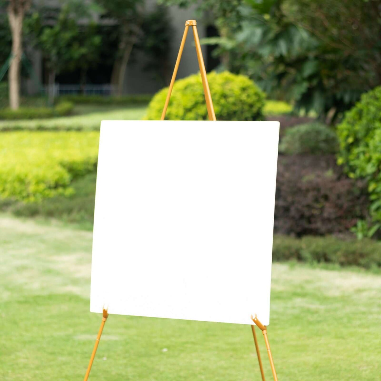 65" Gold Metal Sign Holder Easel Stand, Collapsible Tripod Stand