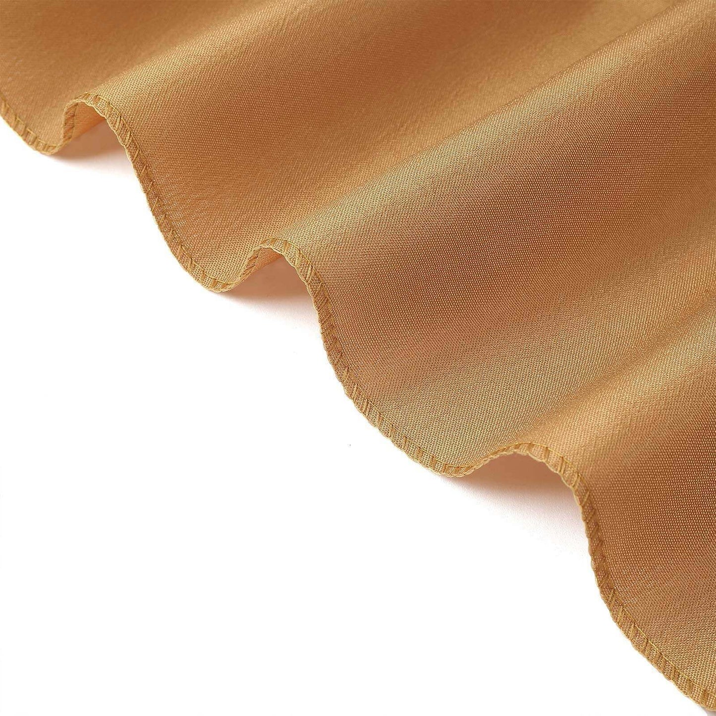 10 Pack Polyester Chair Covers for Folding Chairs Gold - Wrinkle-Free Stain-Resistant Slip-On Design for Events