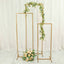 Set of 4 Gold Metal Frame Wedding Arch, Rectangular Backdrop Stand, Floral Display Frame - 3.5ft, 4.5ft, 5.5ft, 6.5ft