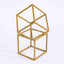 2-Pack Metal Flower Stands Gold Geometric Wedding Centerpieces Square Frame - Compact Design 8"