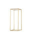 2-Pack Wedding Flower Stand Gold Metal Geometric Column Frame Rectangular - Versatile Floral Pedestal for Sophisticated Arrangements 24"