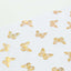 5 Pack Sheer Organza 11"x108" Table Runner Rolls White Disposable with Metallic Gold Foil Butterflies Motifs