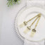 24-Pack Plastic Dessert Forks with Roman Column Handle Gold - European Style Disposable Utensils 6"