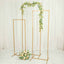 Set of 4 Gold Metal Frame Wedding Arch, Rectangular Backdrop Stand, Floral Display Frame - 3.5ft, 4.5ft, 5.5ft, 6.5ft