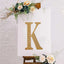 Decorative Rhinestone Alphabet "K" Letter Stickers, Glitter Adhesive Craft Letters Gold DIY Sparkle Embellishments 8"