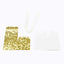 25 Pack 2" Gold Sequin Glitter Party Favor Boxes With White Ribbon Loop, Wedding Favor Gift Boxes, Candy Cases