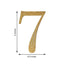 Decorative Rhinestone Number "7" Stickers, Glitter Adhesive Craft Numbers Gold DIY Sparkle Embellishments 8"