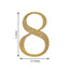Decorative Rhinestone Number "8" Stickers, Glitter Adhesive Craft Numbers Gold DIY Sparkle Embellishments 4"