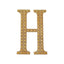 Decorative Rhinestone Alphabet "H" Letter Stickers, Glitter Adhesive Craft Letters Gold DIY Sparkle Embellishments 6"