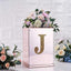 Decorative Rhinestone Alphabet "J" Letter Stickers, Glitter Adhesive Craft Letters Gold DIY Sparkle Embellishments 8"