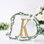 Decorative Rhinestone Alphabet "K" Letter Stickers, Glitter Adhesive Craft Letters Gold DIY Sparkle Embellishments 8"