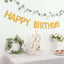 4ft Gold Glittered Happy Birthday Paper Hanging Garland Banner Party Decor