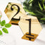 5-Pack Acrylic Table Sign Holders Hexagon Design Gold - Ideal for Modern Event Centerpieces 5"