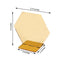 5-Pack Acrylic Table Sign Holders Hexagon Design Gold - Ideal for Modern Event Centerpieces 5"