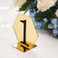5-Pack Acrylic Table Sign Holders Hexagon Design Gold - Ideal for Modern Event Centerpieces 5"