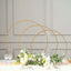 32" Gold Metal Round Hoop Wedding Centerpiece, Self Standing Table Floral Wreath Frame