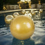 2 Pack 20" Inflatable Gold Decorative Balls - Round Vinyl Pool and Party Balls, Lightweight & Fun